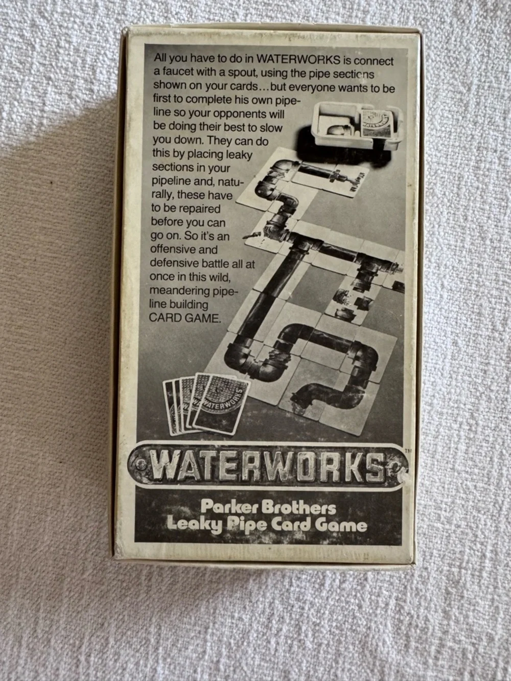 WATER WORKS Parker Brothers Card Game Vintage 1972 -
